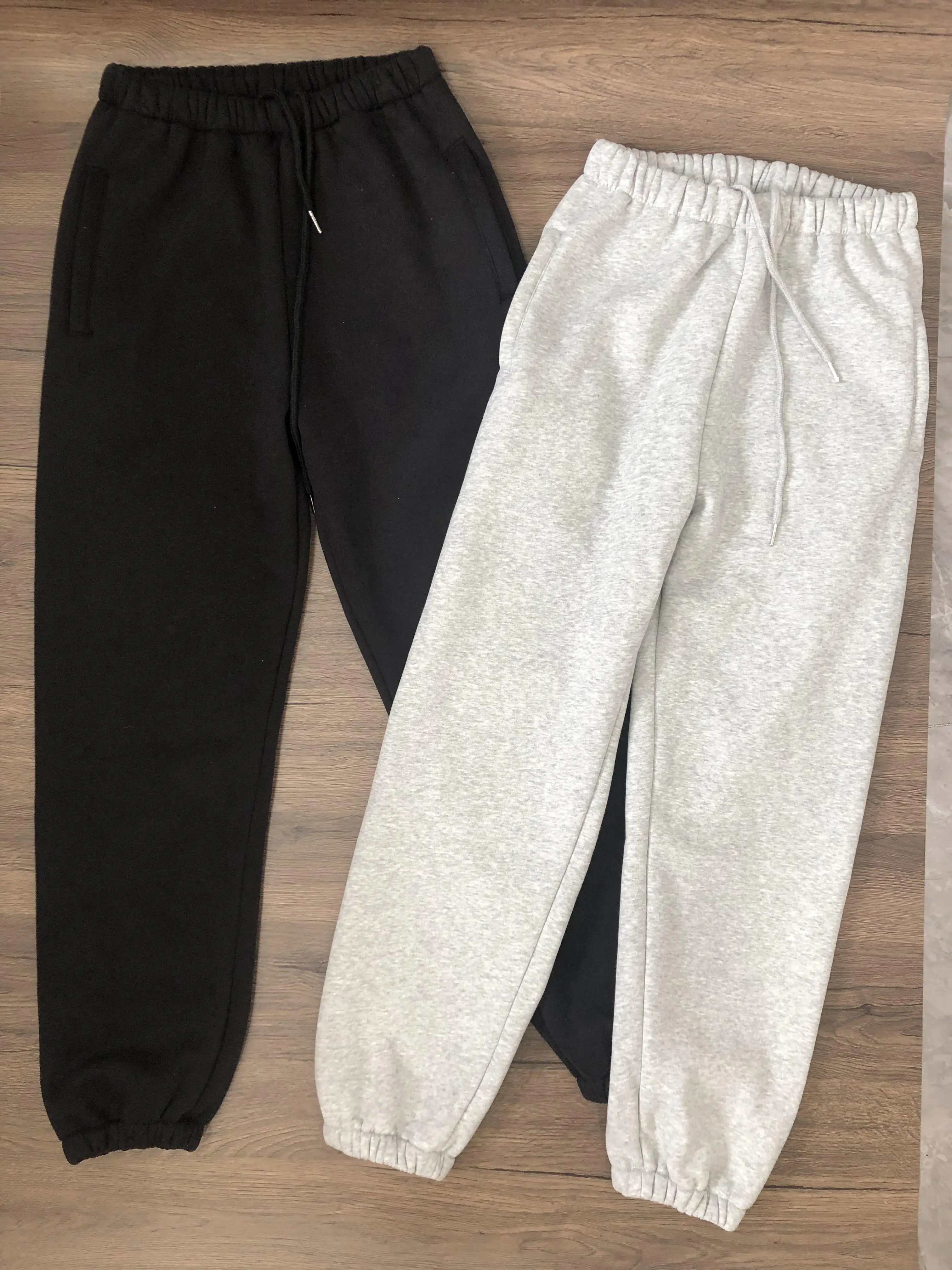 Pantalon de survêtement chaud en polaire pour femmes, sarouel ample, taille haute, jogging, bas Hip Hop pour femmes