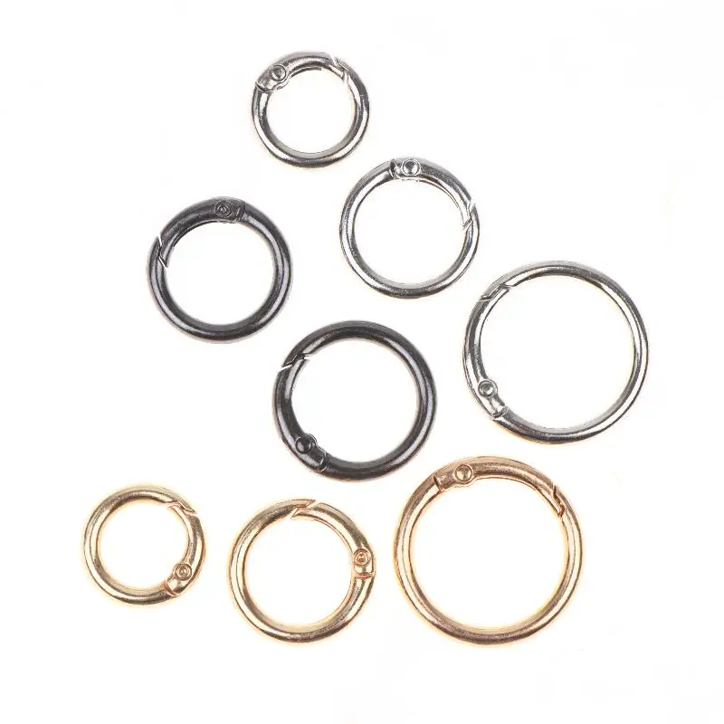 10 Stück 20/24/26/30MM Metall-Federverschlüsse Karabinerhaken Handtaschenverschluss Zinklegierung Schlüsselring Schnappverschluss O-Ring Campingverschluss – Detail 6