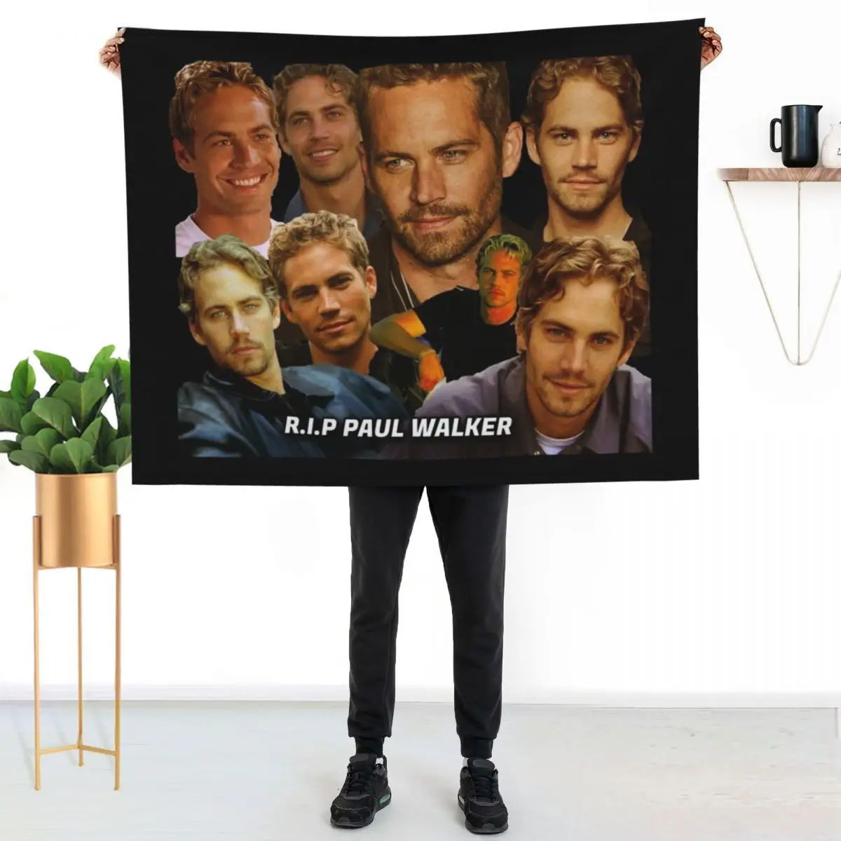 

Paul walker tribute collage design 2021 Throw Blanket Soft Cozy Blanket for Pet Kids Adults
