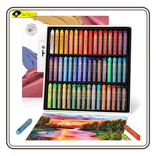 Paul Rubens-Juego de tiza Pastel al óleo para artistas, 48 colores, colores brillantes, Pastel al óleo suave HAIYA, no tóxico para artistas, estudiantes y niños