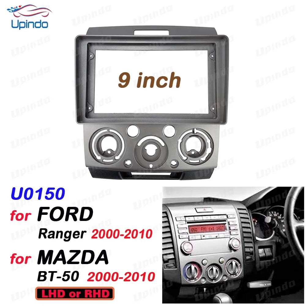 

2 Din 9 Inch Car Radio Installation DVD GPS Mp5 ABS PC Plastic Fascia Plane Frame for Ford Ranger Mazda BT-50 2000-2010 Dash Kit