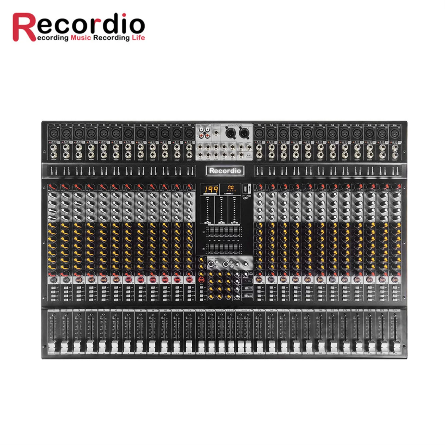 GAX-XM24 Recordio Professional 24-channels USB Audio Mixer With Aux Recording Stage DJ Audio Console Mixer