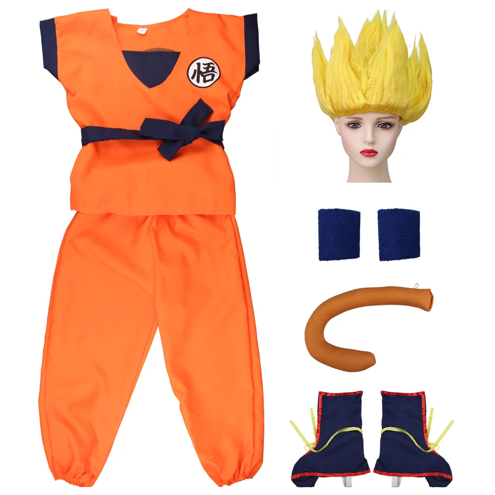 Superhero Costumes Anime Cosplay Goku Costume Krillin Training Clothes Torankusu Battle Suit Bodysuit Comic Con Party Dress Up