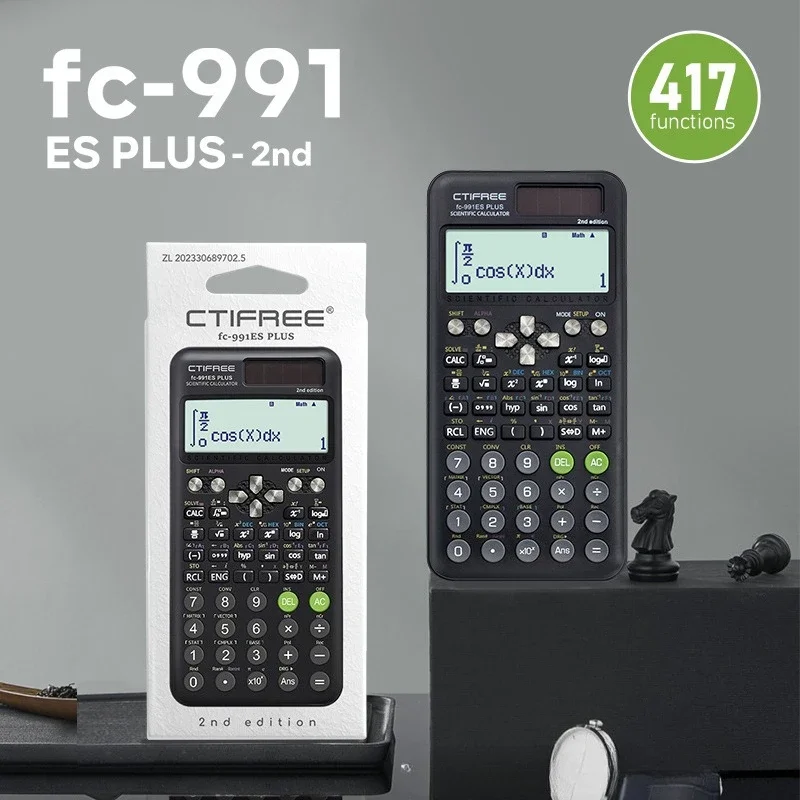 

Научный калькулятор FX-991 ES PLUS 2AND с функциями матриц, комплексных чисел и решения уравнений, портативный.