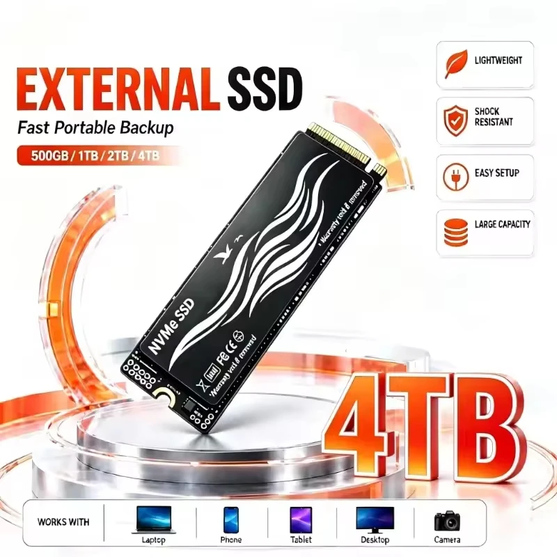 NVMe M.2 SSD Hard Disk 500GB 1TB 2TB 4TB PCIe 3.0 Internal Solid State Drive for PC Desktop Laptop High Speed Fast Boot Storage.