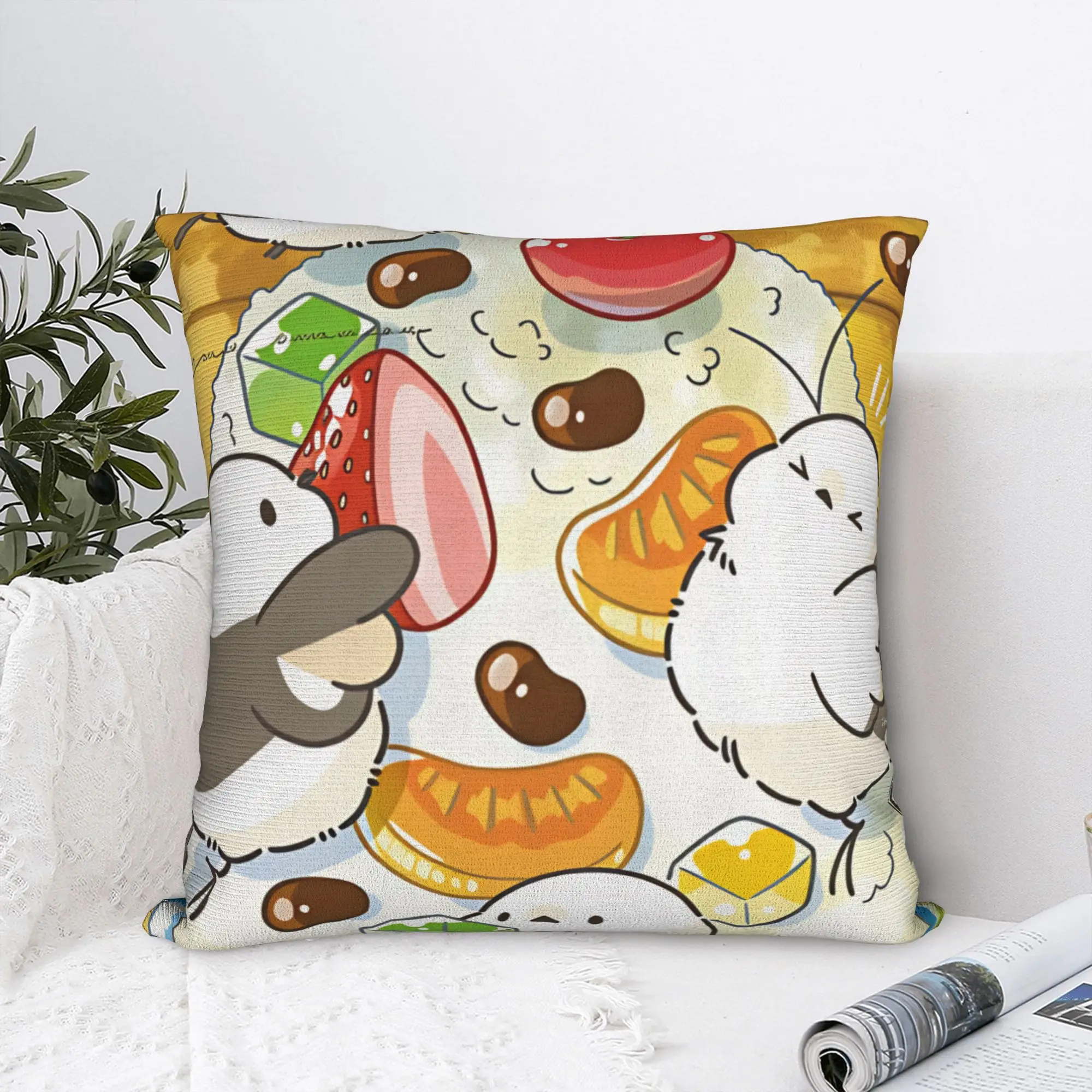 Cartoon Shima Enagas  Pillow Cover  Cute Funny Pillow Case For Sofa Bedroom Home Decor Soft Pillowcases Birthday Gift
