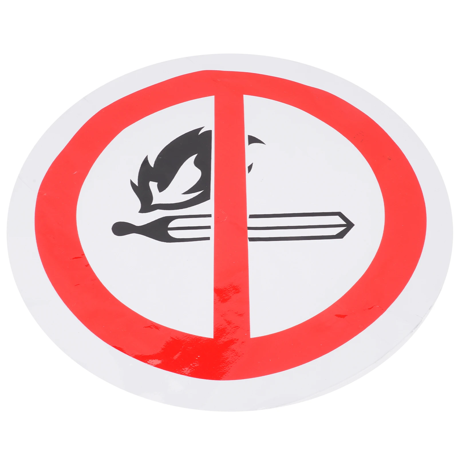 PVC Warning Stickers No Open Flames Safety Strong Viscosity Self Adhesive Caution Decals Machine Signs Dangerous Equipment