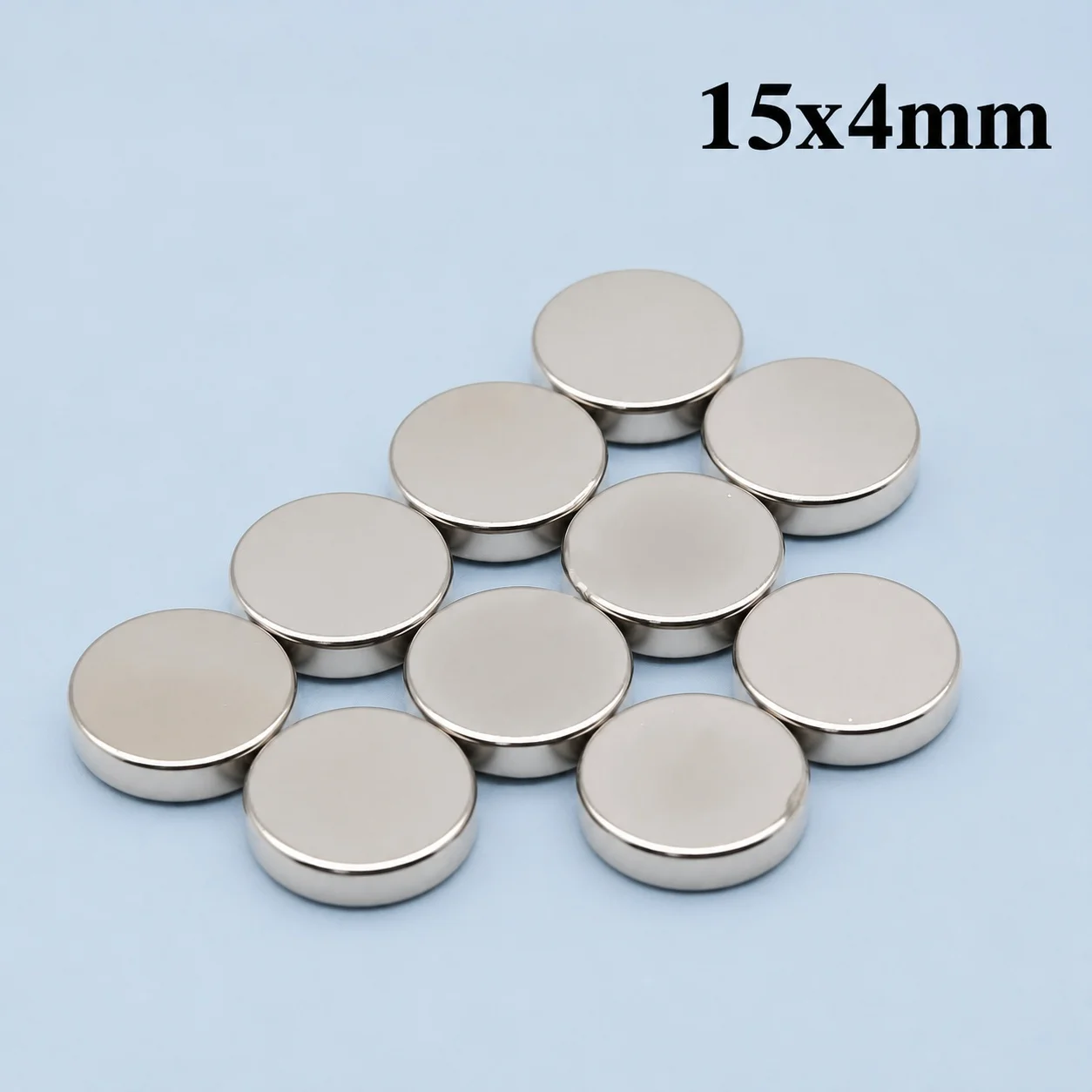 Neodymium Magnet Waterproof High Purity Magnetic Raw Material Round 15x4mm for Cabinet Attachment Daily Household