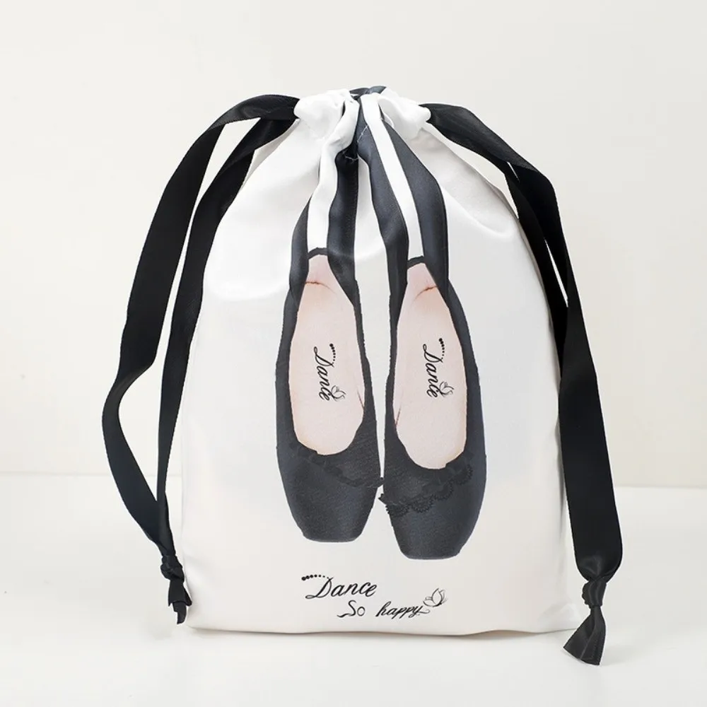 

Canvas Ballet Shoulder Bag Large Capacity Sweet Toe Shoes Drawstring Bag Korean Style Casual Mini Bag Pendant Ballet Dancer
