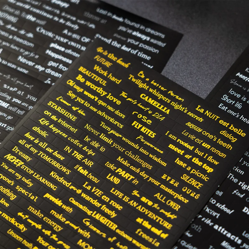 Retro English Hand Account Stickers, Non cutting Foreign Ins Style Hand Account Materials, Decorative Splicing Stickers, ST