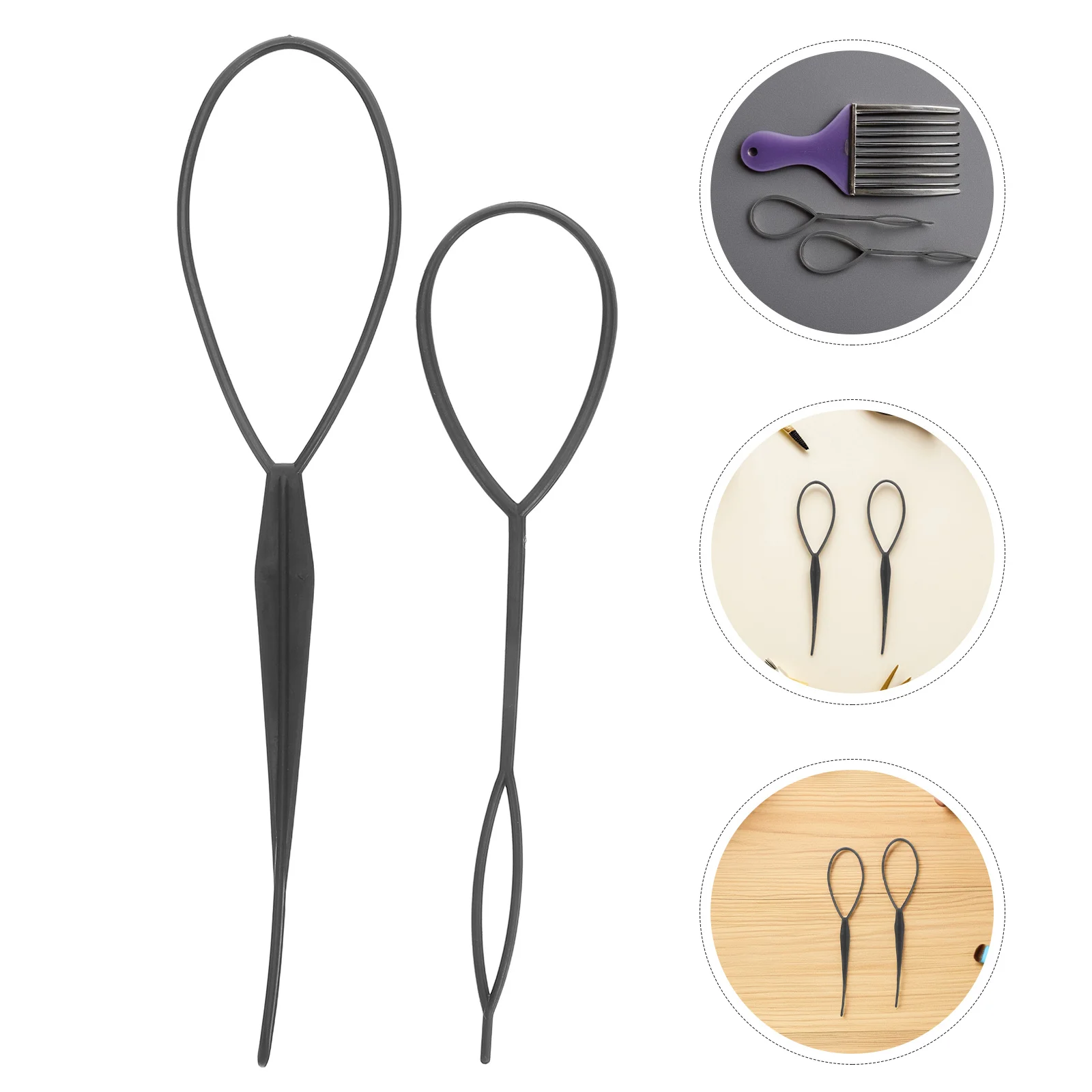 

100Pcs Hair Pull Through Loop Tools for Women Quick Style Updo Maker French Braid Loop Tool for Daily Wear Party Looks Travel
