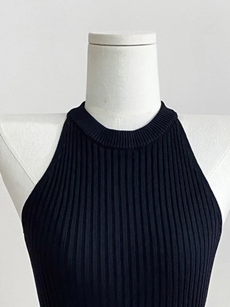 Summer Basic Sleeveless Chicly Hollow Out Women Tops New Classic Solid Color Fashion Office Ladies Simple Street Female Y2k Tops