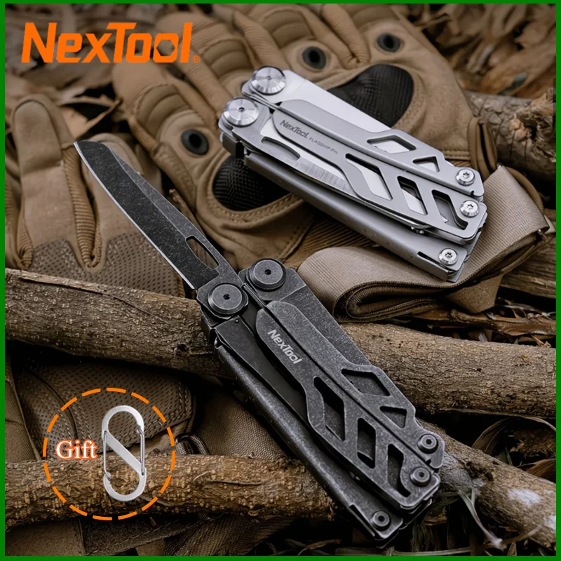 

Мультитул Nextool Flagship Pro с чехлом из кайдекса, 16-в-1, складные плоскогубцы, портативный карманный многофункциональный нож-ножницы