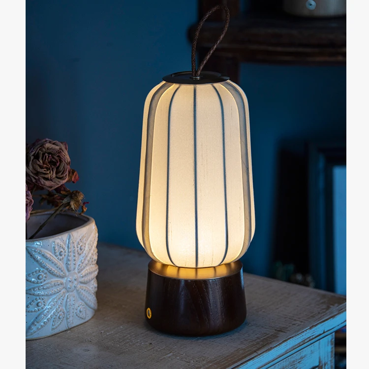 

Lattice table lamp handmade retro style bedroom bedside new Chinese style dimlable charging atmosphere night light