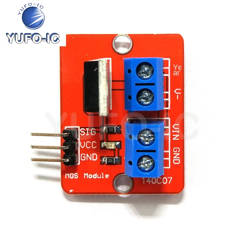 Бесплатная доставка, 1 шт., модуль драйвера MOS-транзистора MOSFET IRF520, модуль привода, электронные строительные блоки