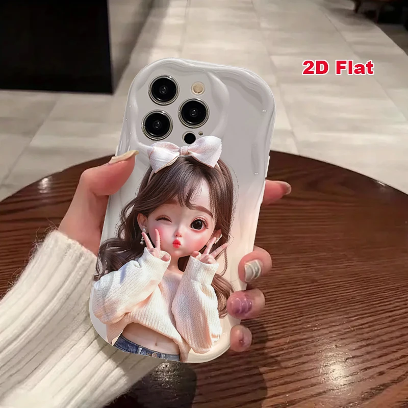 2D Flat Soft Silicone Phone Case For iPhone 17 Pro Max 16 18 Pro 13 11 15 14 Plus 12 17 16E 17Promax Shockproof Transparent Funda Cover