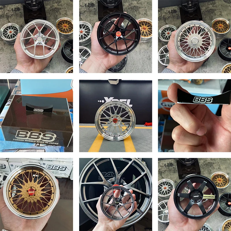 

1:4 Aluminum Alloy Forged Wheel Hub Modified Model Palm Treasure Simulation Car Ornaments Are Only for Display