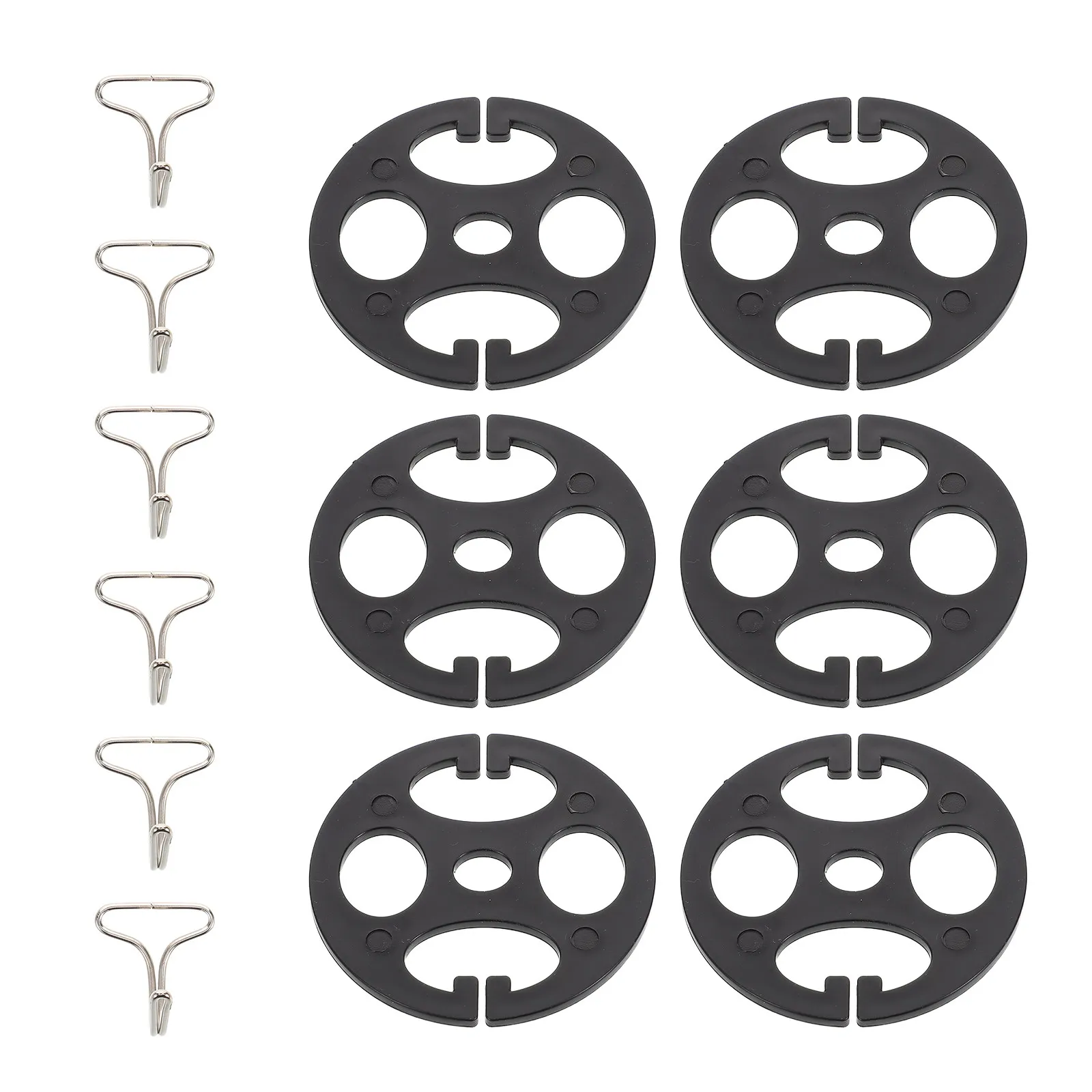

6Set Universal Car Seat Cover Clips Hooks Metal Plastic Fastening Set Plum Blossom Decor Seat Accessories for Sedan Suv Truck