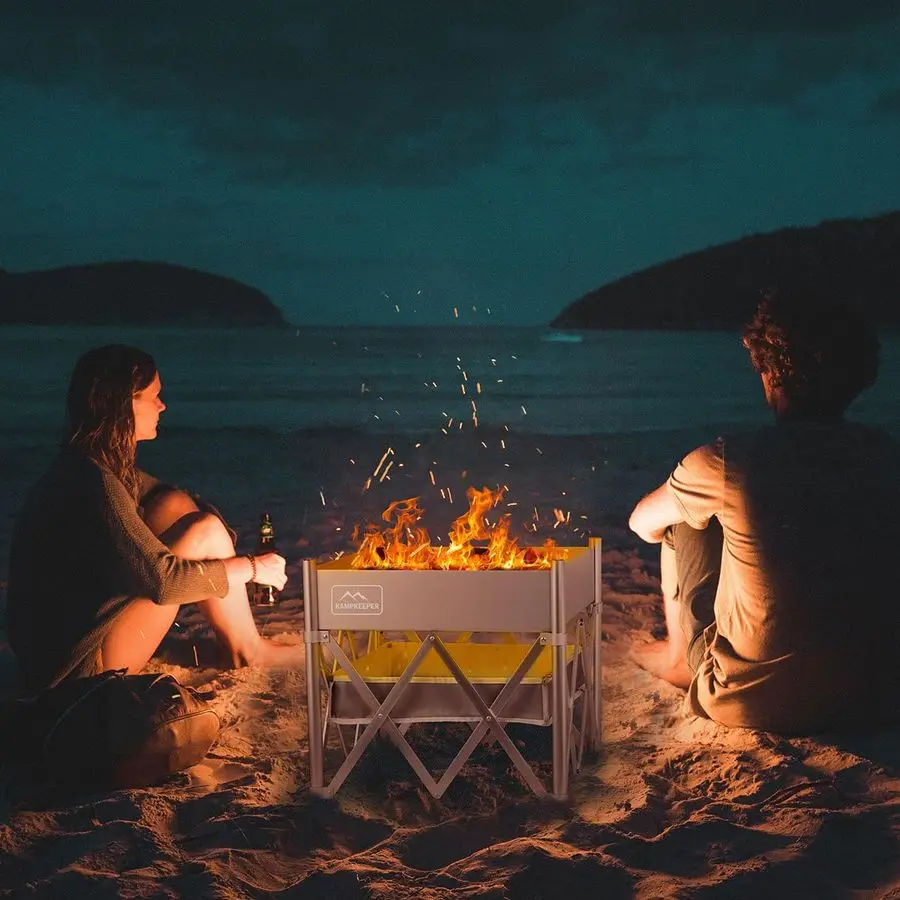 Портативная костра, уличная настольная костра 18 дюймов, камины из нержавеющей стали 304, дровяные камины, складная всплывающая костра для костра