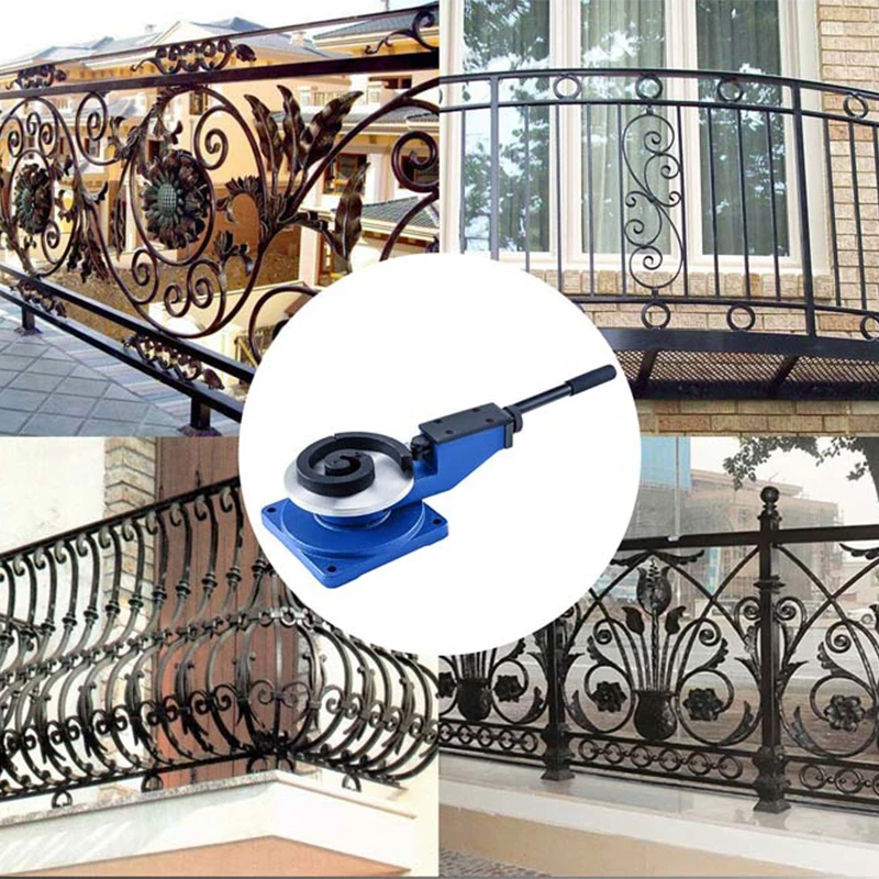 Manual Spiral Metal Bender Multifunction Steel Iron Universal Bending Machine 3 Scroll Tools for Metal Production