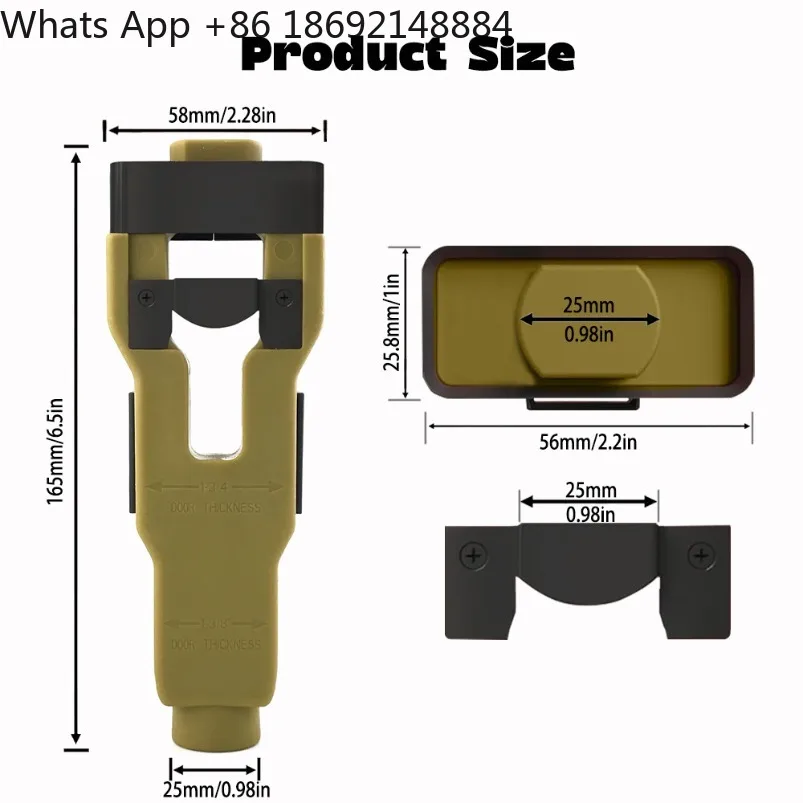 

Door latch tongue and groove tool mounting kit to help remove material installation