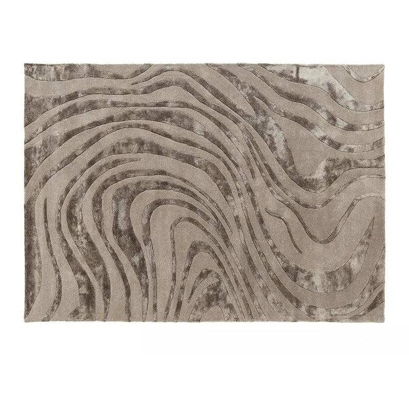 

Темно-коричневый шерстяной шелковый ковер для гостиной, ковер в стиле французского ретро для дома.