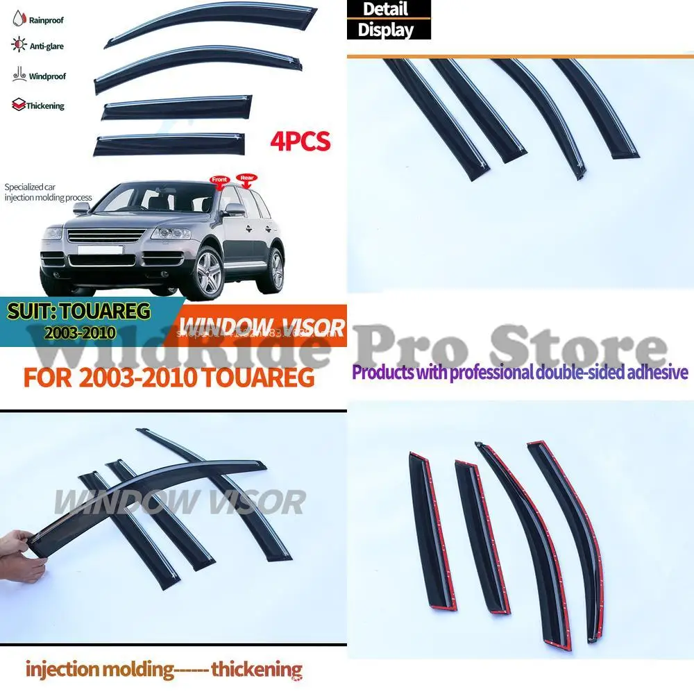 

1 set For VW Touareg Window Visors Rain Deflectors Side Window Sun Shades