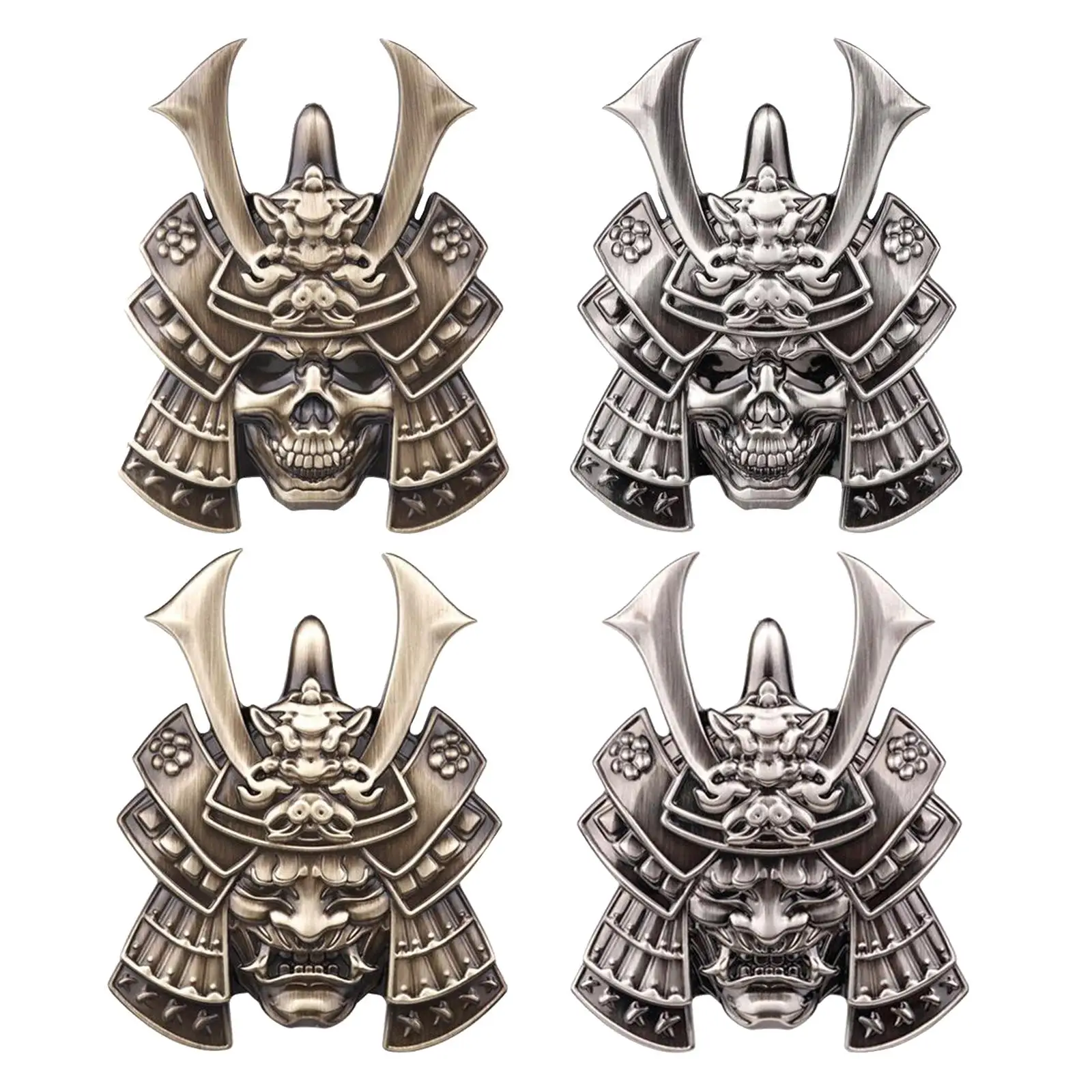 

3D Metal Samurai Mask SUV Auto Car Window Trunk Side Sticker Laptop
