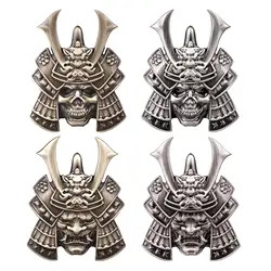 3D Metal Samurai Mask SUV Auto Car Window Trunk Side Sticker Laptop