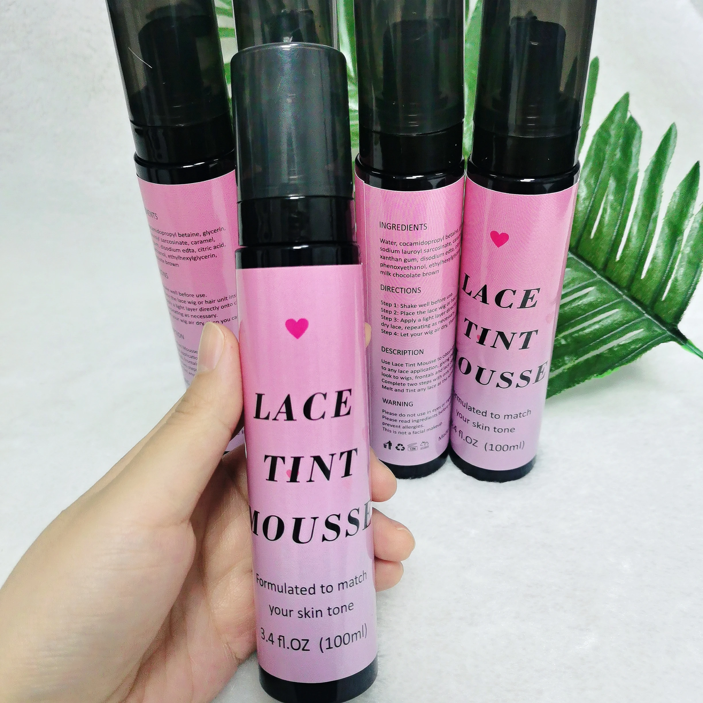 

100 мл мусс для оттенка кружева для париков спереди - легко наносится естественно выглядящий плавящийся клей для парика, средство для ухода за волосами