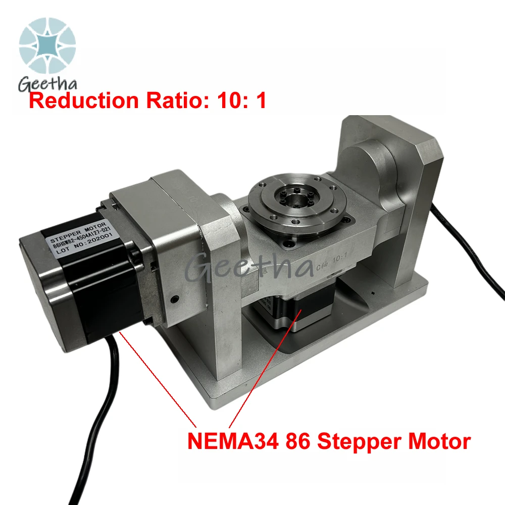 Planetary Reducer Planetary Gearbox 4th 5th Rotary Axis NEMA 34 CNC Dividing Head Reduction Ratio 10:1 Wood Router Lathe Tools