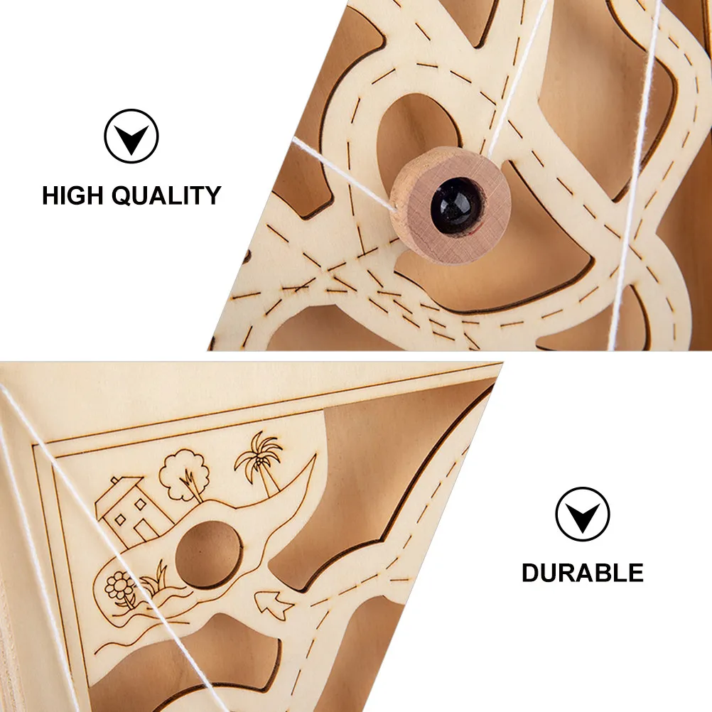 

Pirate Marble Game Wooden Maze Puzzle for Kids Hand Eye Coordination Training Educational Desktop Brain Teaser Labyrinth