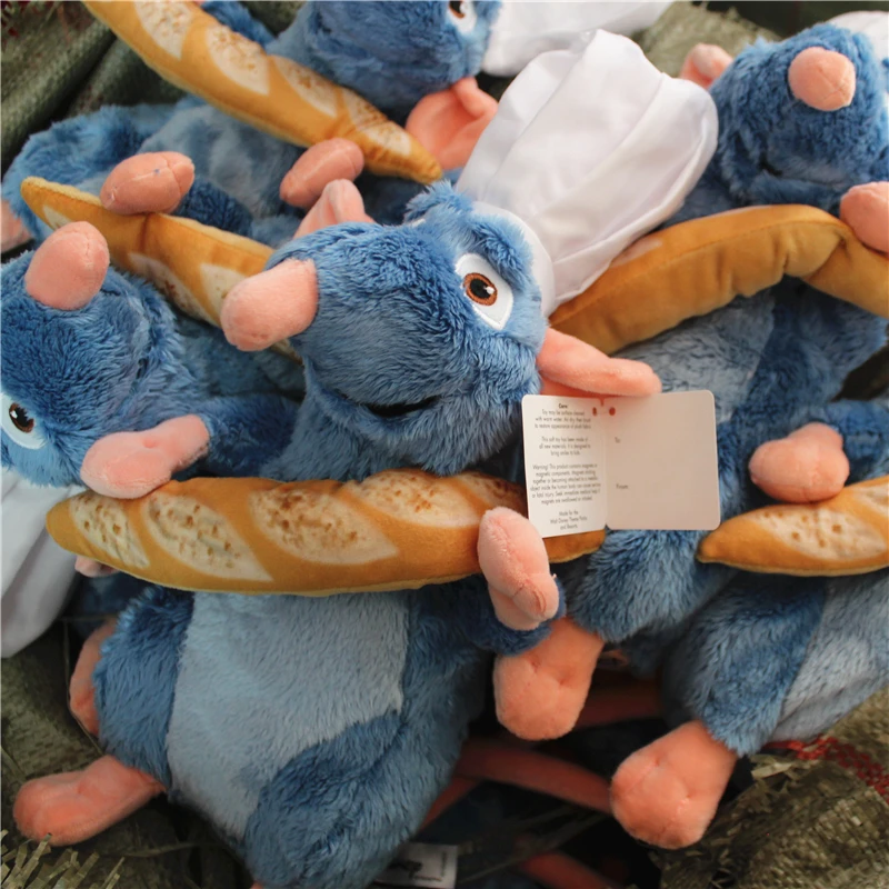 Disney Ratatouille Remy Mouse hand with bread Plush Toy Soft Stuffed Animals Kids toys