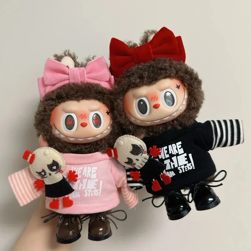 Handmade Labubu Doll Clothes 17cm Keychain Outfit Valentine'S Day Limited Edition Plush Doll Accessories Gift For Girlfriend