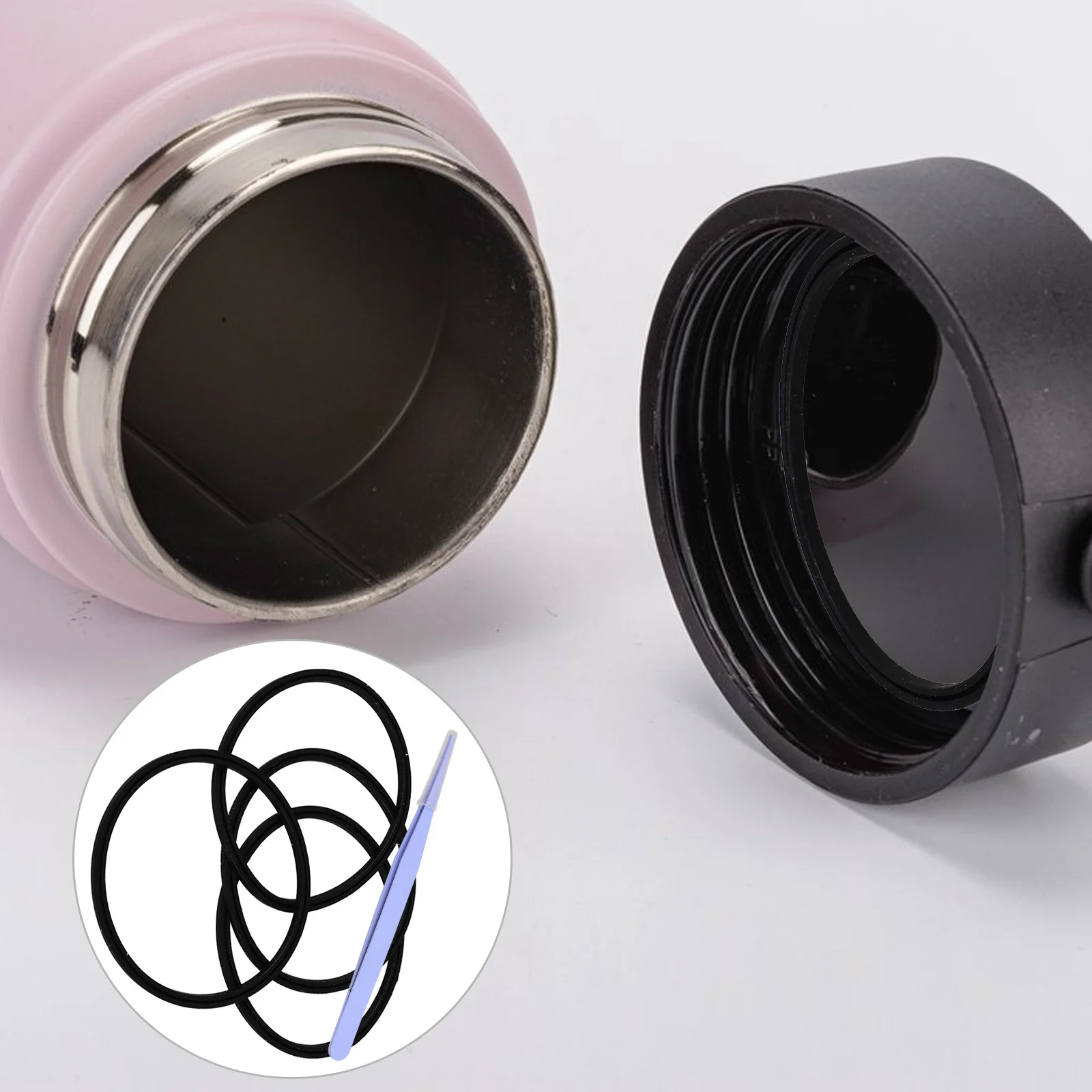 1 مجموعة غطاء زجاجة سيليكون حلقة لإحكام الإغلاق حلقة ختم مرنة للأكواب المعزولة زجاجة جوانات بهلوان طوقا