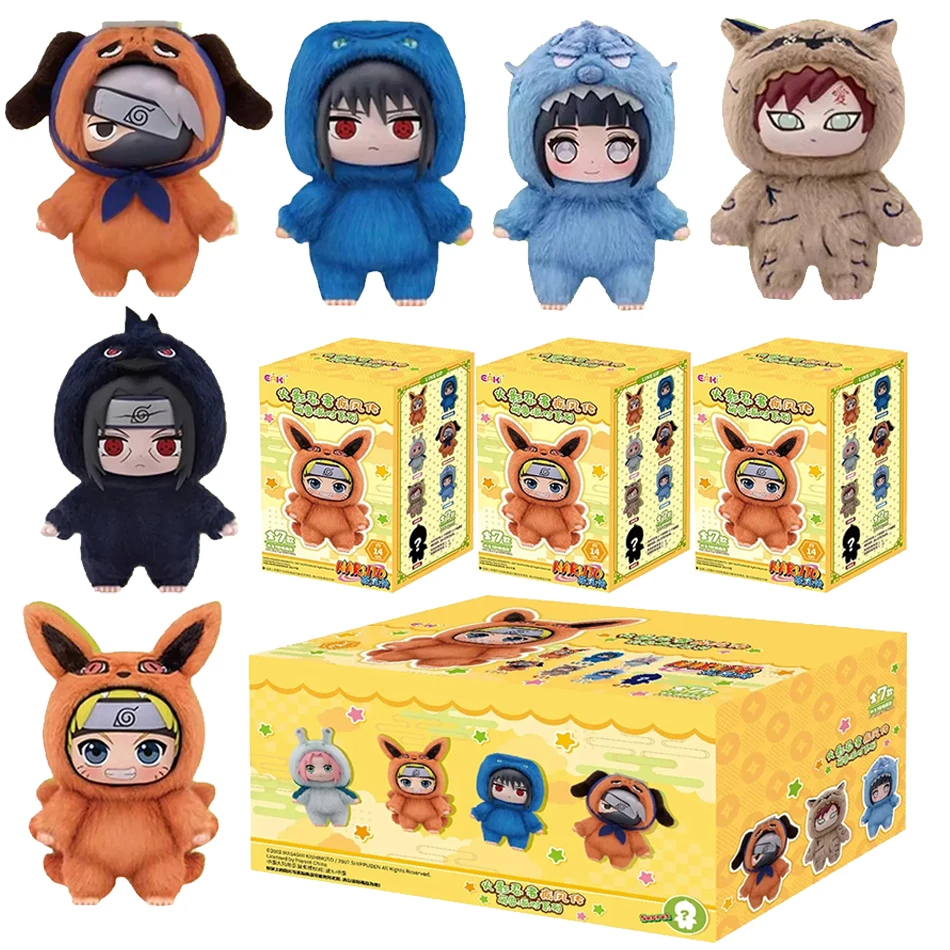 

In Stock Naruto Blind Box Cute Beast Shippuden Party Series Sasuke Kakashi Vinyl Cute Plush Figure Pendant Collection Gift