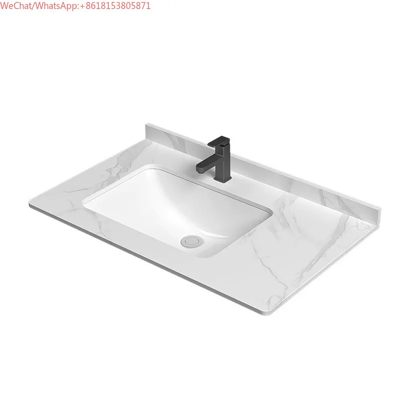 Customized rock slab washbasin bathroom cabinet basin single basin bathroom left and right basin