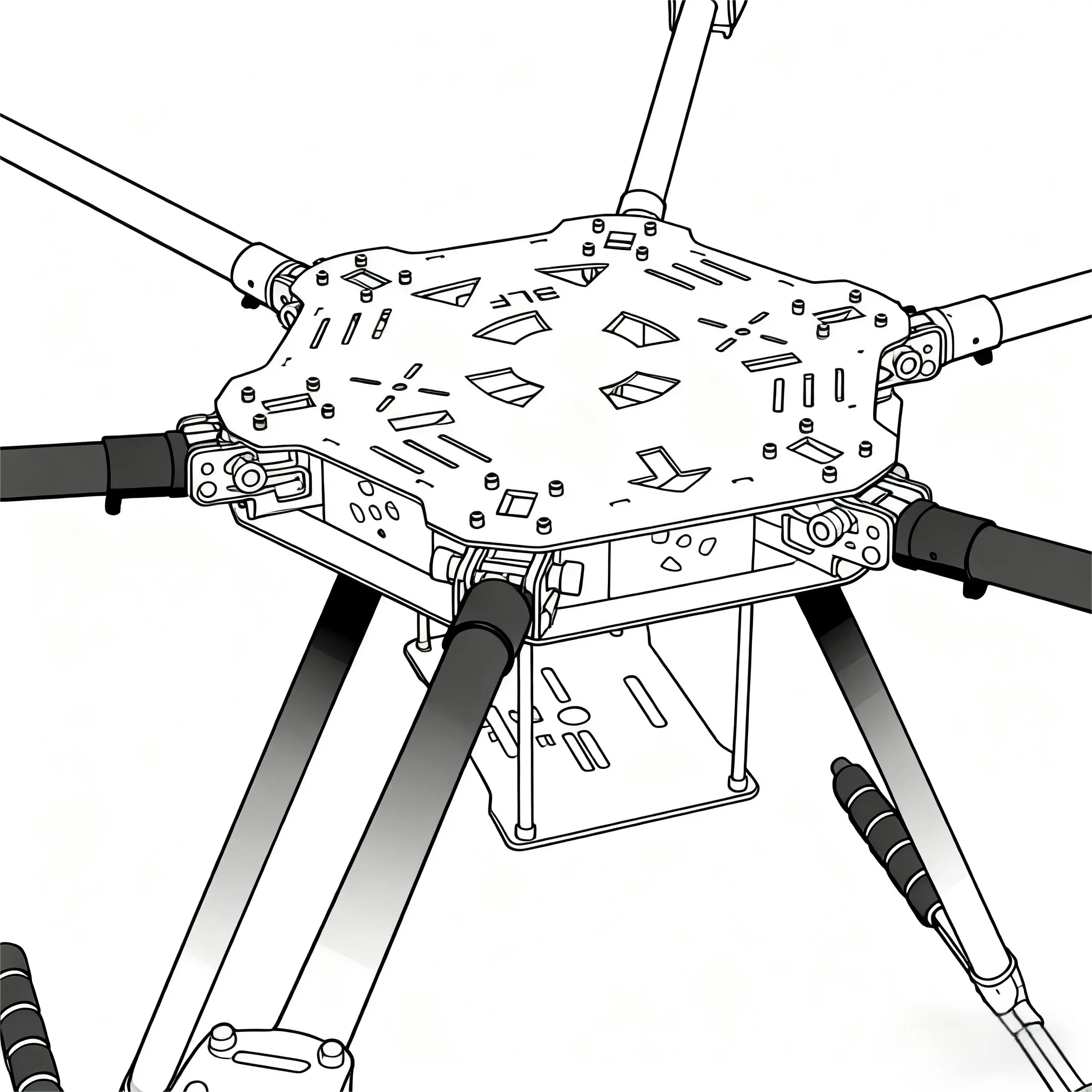 Cadre hexa-rotor RC F680 entièrement en Fiber de carbone ZD 680, bras pliable, Kit de cadre hexagonal avec train d'atterrissage inflodable pour FPV