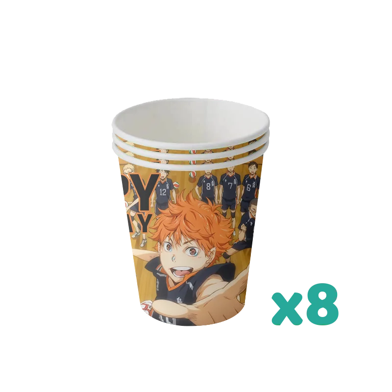 Haikyuu Birthday Party Decorations Anime Theme Supplys Banner Cups Plates Hinata Shoyo