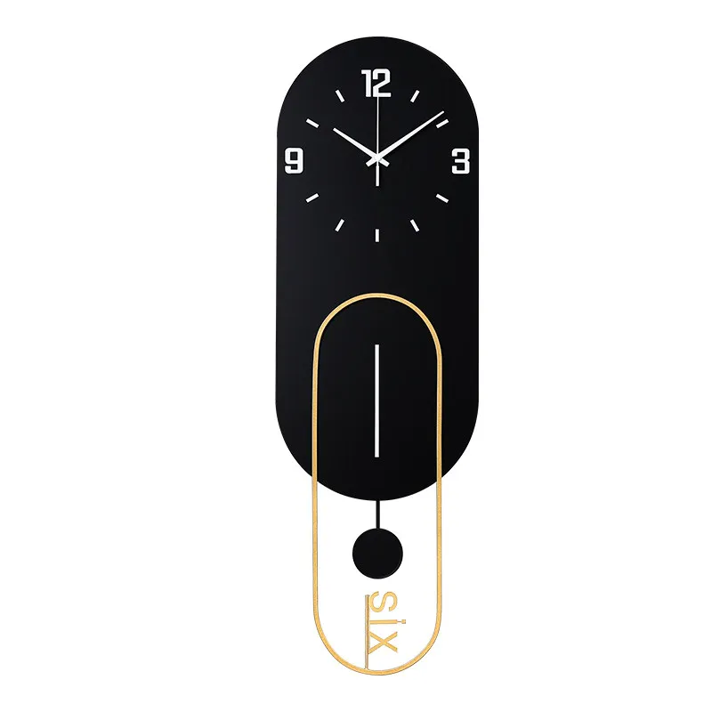 

Clock hanging wall living room background wall art decorative clock modern simple atmosphere fashion quartz clock