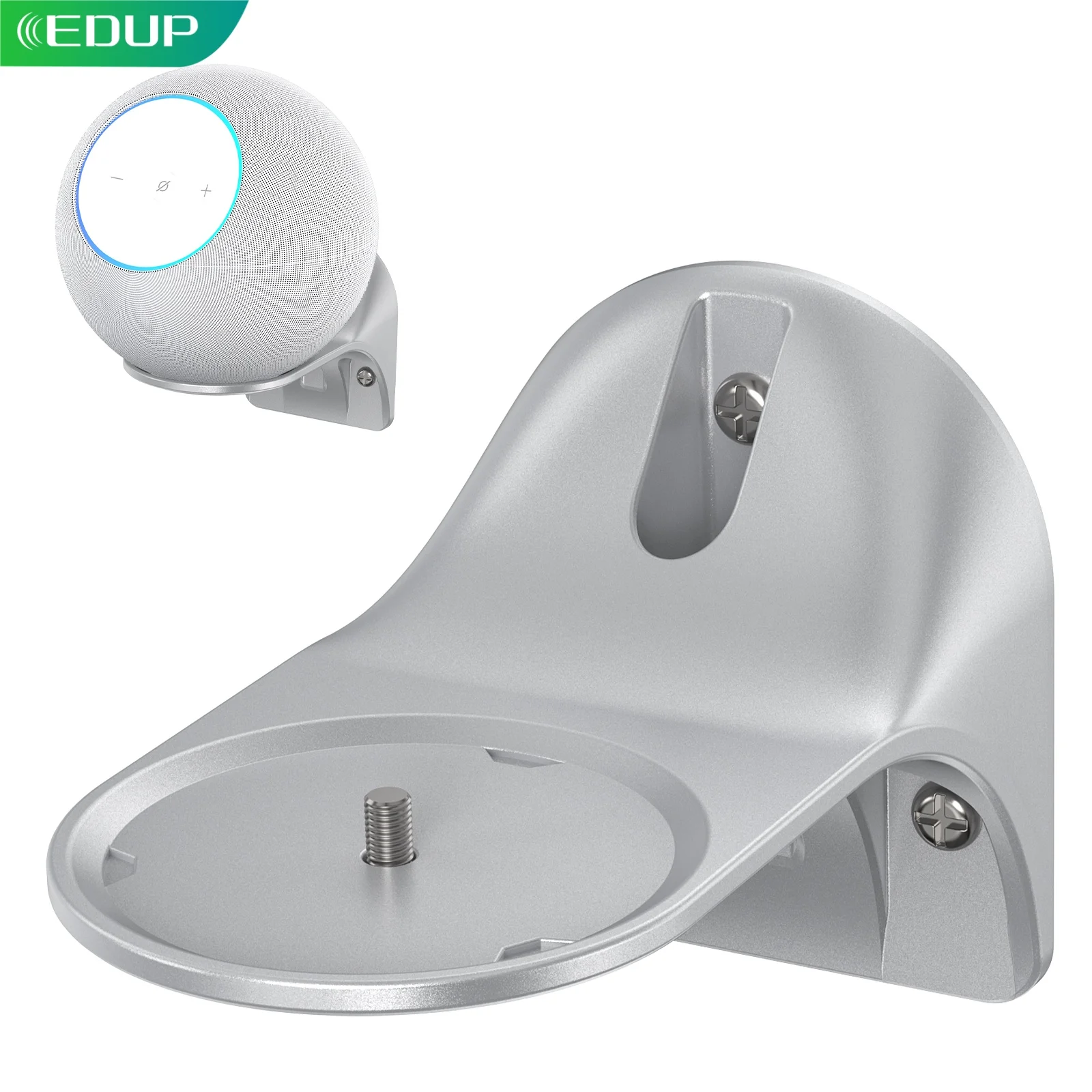 

EDUP WT1223-S Silver Aluminum Wall Mount Bracket for Echo Studio Space Saving Stable Holder with Installation Kit