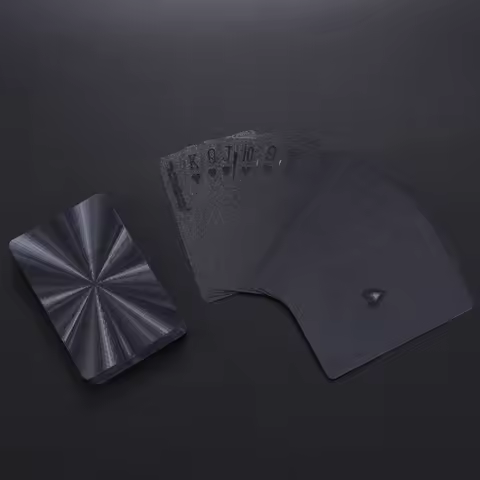 24K Gold Playing Cards Poker Game Deck Gold Foil Poker Set Plastic Magic Card Waterproof Cards