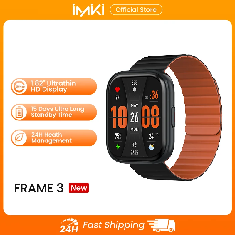 IMIKI Frame 3 Voice Calling Smart Watch 1.82