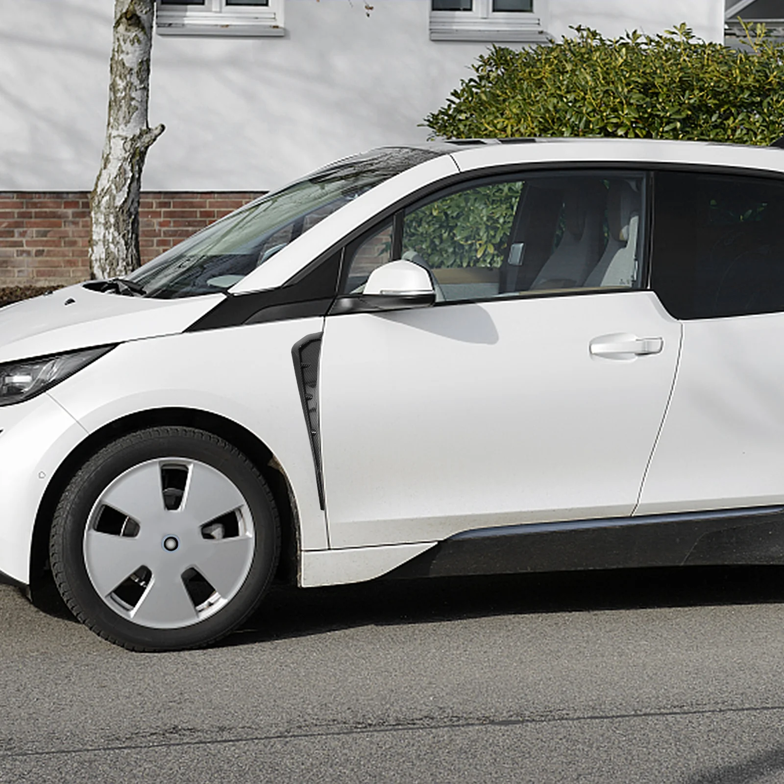 

1Pair Side Vent Decor Carbon Fiber Spoiler Easy Paste Remove Waterproof Sun Protection Durable Car Side Air Vent Sticker