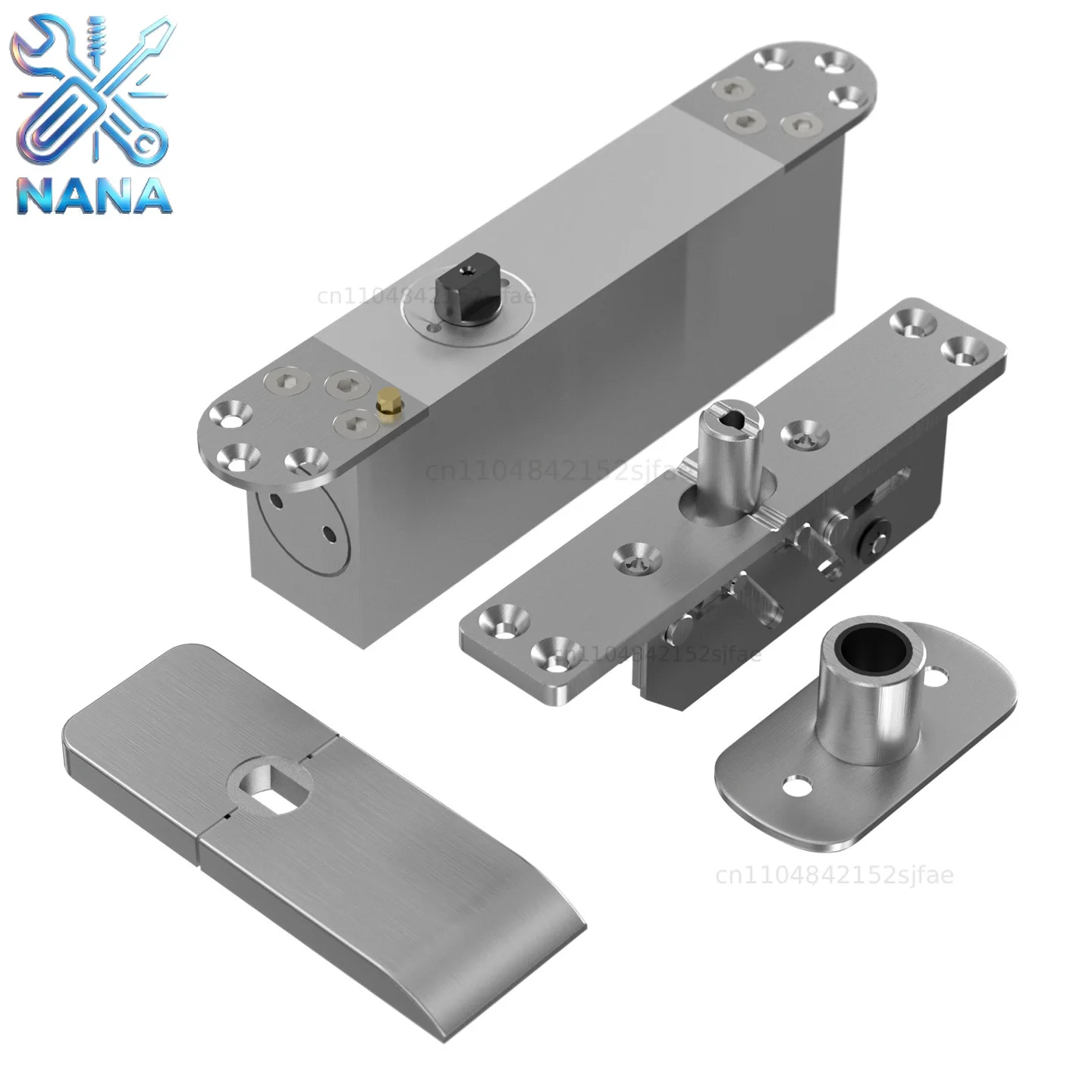Off-axis door Center shaft door Up and down rotating shaft Invisible hidden hinge 304 stainless steel heaven and earth shaft doo