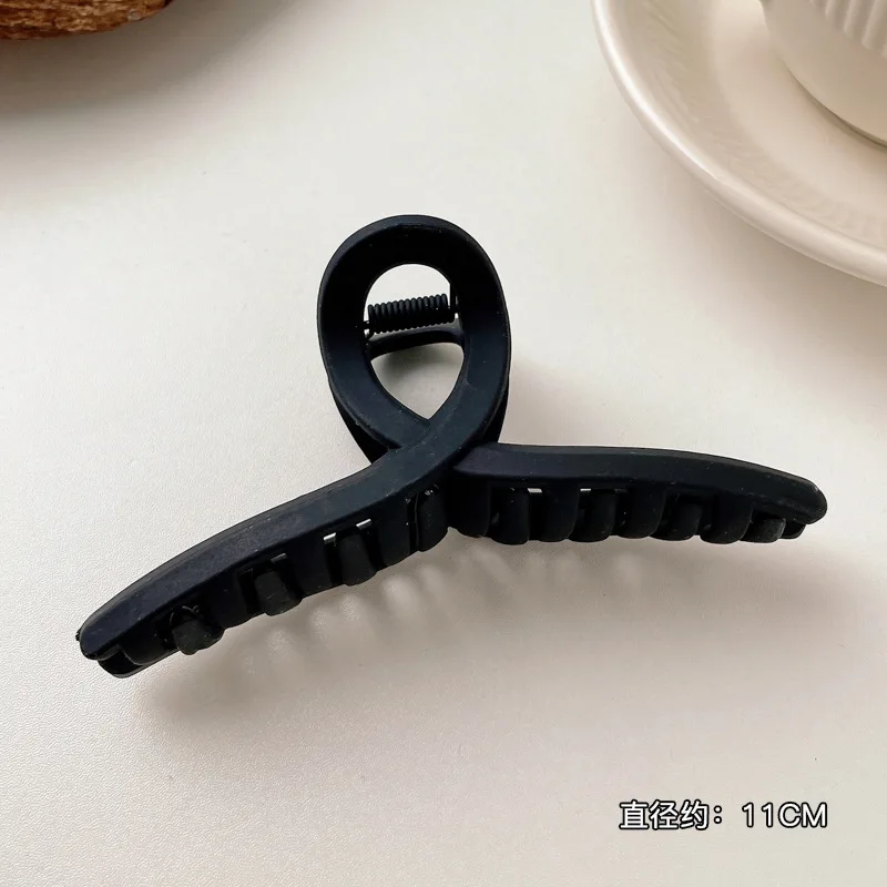 Women Elegant Black Geometric Plastic Hair Claw Lady Sweet Long Hair Holder Toothed Clips Hairpins Fashion Hair Accessories