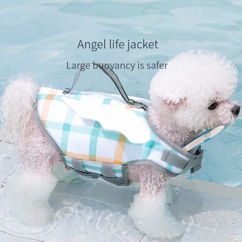 

Dog Life Jacket Puppy Life Vest Adjustable Cherub Vest Small Medium Large Swim Preserver High Buoyancy Durable Float Swimsuit