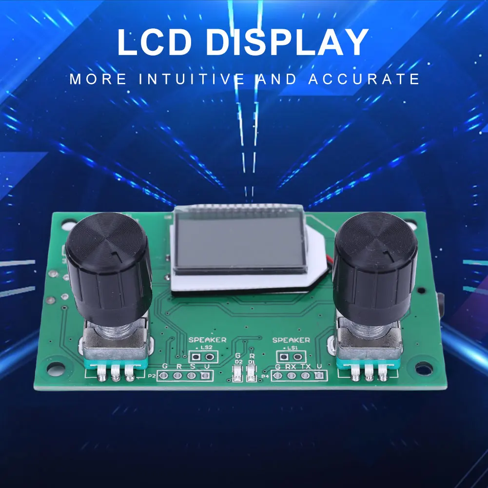Modul penerima Radio FM Stereo Digital, dengan tampilan LCD modul frekuensi yang dapat disesuaikan Stereo 50hz-18KHz DC 3-5v Kit Radio DIY