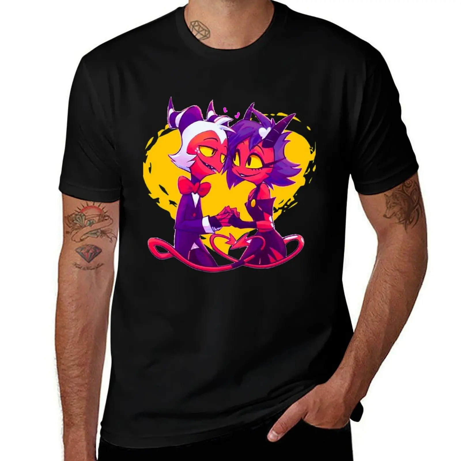 

Helluva Boss Millie and Moxxie T-Shirt baggy shirts boys whites plain compression shirt men