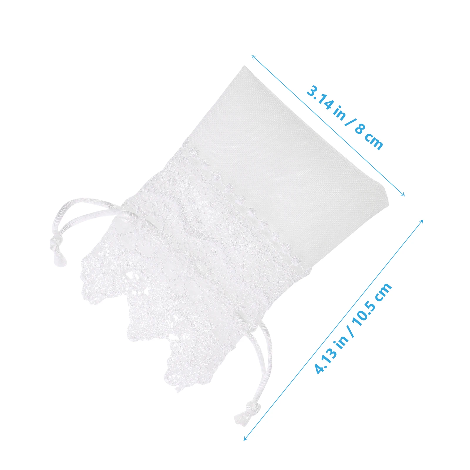 

10pcs Jewelry Drawstring Gift Bags Lace Candy Bags White Bead Mini Travel Pouch Storage Purse Wedding Party Supplies Packaging